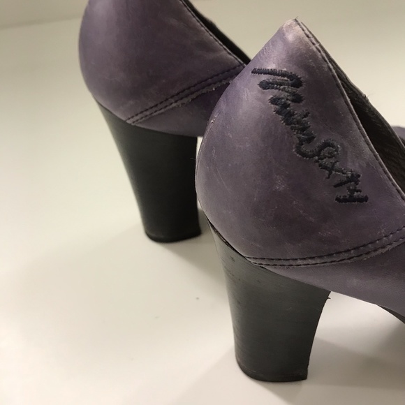 Miss Sixty Purple Stacked Loafer  Pumps - Picture 4 of 5